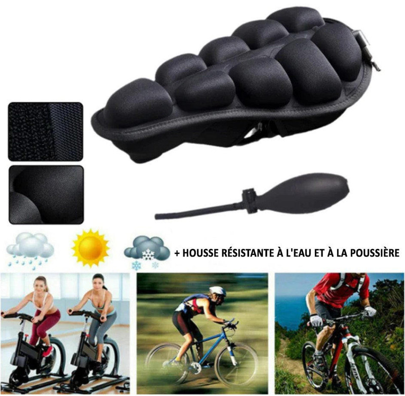 Coussin Selle Vélo Gonflable 3D