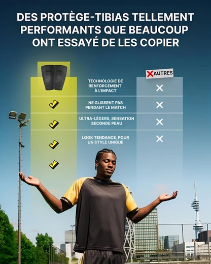 Protège-Tibias Intégrés Football - Chaussettes Protège-Tibias