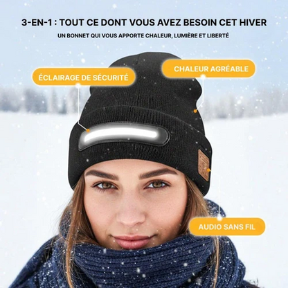 Bonnet Bluetooth Avec Led - Lampe Frontale