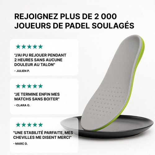 Semelles Padel Sport Amortissante Anti Choc EVA