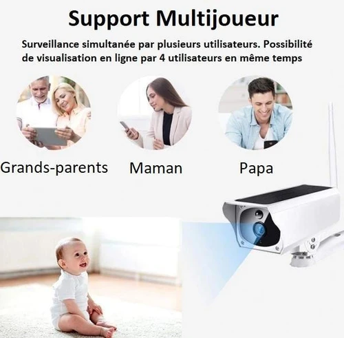 Caméra De Surveillance Sans Fil Solaire - SafeVision™