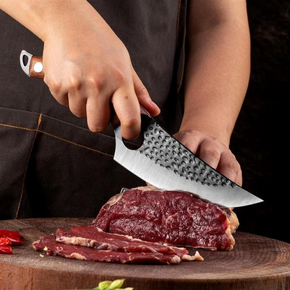 Couteau De Boucher Professionnel Avec Etui En Cuir