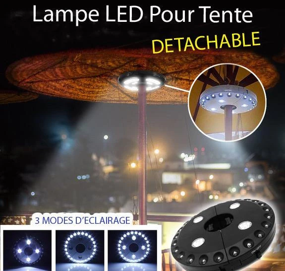 Eclairage LED Détachable pour parasol