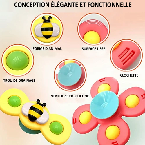 Jouet Rotatif à Ventouse Pour Bébé