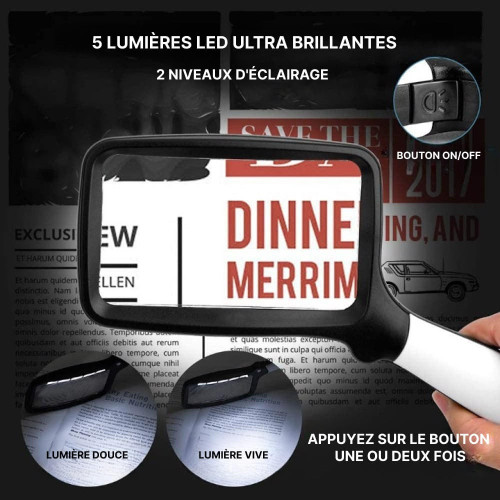 Loupe De Lecture Avec Éclairage LED