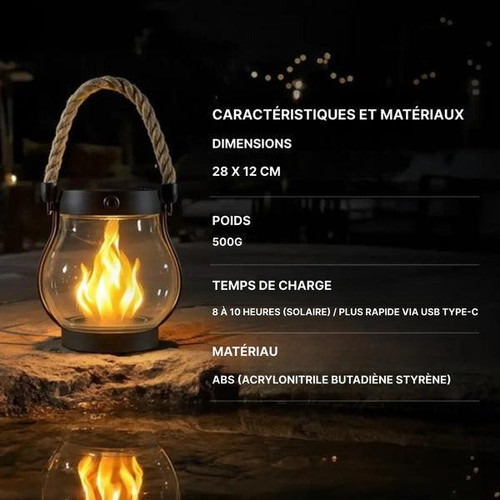 Lanterne Solaire Extérieure Pour Jardin Et Terrasse