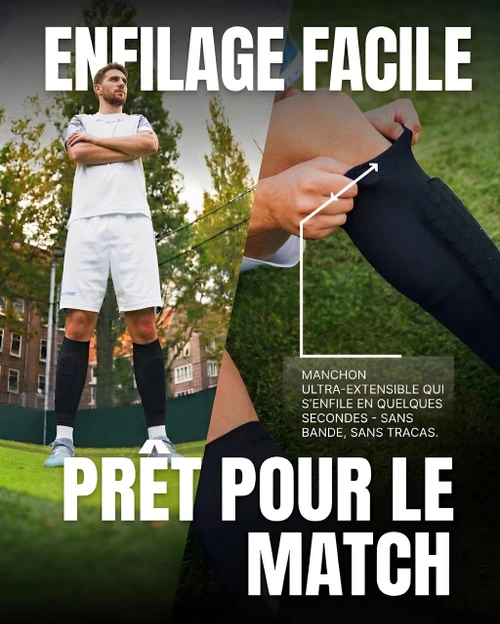 Protège-Tibias Intégrés Football - Chaussettes Protège-Tibias