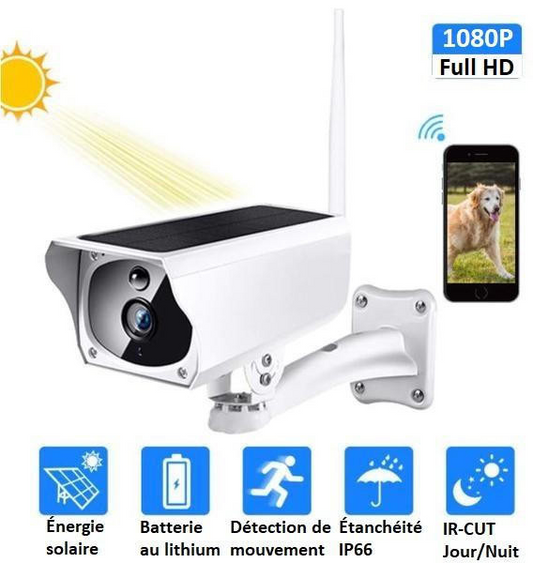 Caméra De Surveillance Sans Fil Solaire - SafeVision™