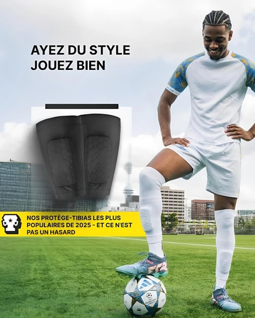 Protège-Tibias Intégrés Football - Chaussettes Protège-Tibias